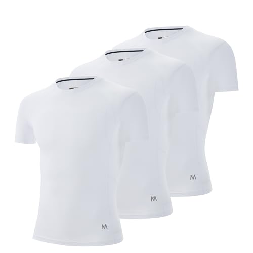 MagnaMan Men's Compression Shirts 3 - Pack: Moisture - Wicking Athletic Baselayer Tops2