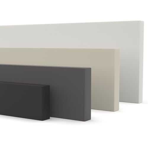 X57 Sockelleiste nach Maß bis 2,5m - 19mm - Graphitschwarz - Küchensockel - Blende - Fußleiste - Sockelblende