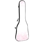 Ukulele Case Bag Cherry Flowers in Pink 10MM Sponge Thick Padding 21 Inch Ukulele Bag Gig Bag with A