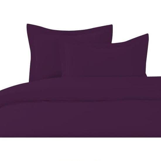 Housse de Couette Coton (Prune, 220 X 240 cm) Qualité supérieure
