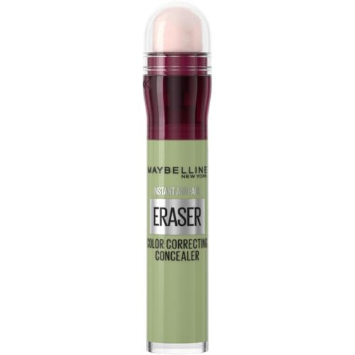 Maybelline New York Eraser Eye, Colour Correcting Concealer, Counteracts Redness, for a Natural Soft-Focus Finish, Dermatologist Tested & Suitable for Sensitive Skin, (151, Green)