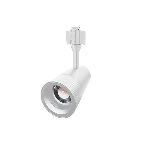 ALAMPEVER 1-Pack Dimmable LED Track Lighting Heads for Juno Track, 15W(100W Equivalent), 15°/24°/38°/60° Adjustable Beam Angles, 1200LM, CRI90, 3000K Soft White, White Finishing