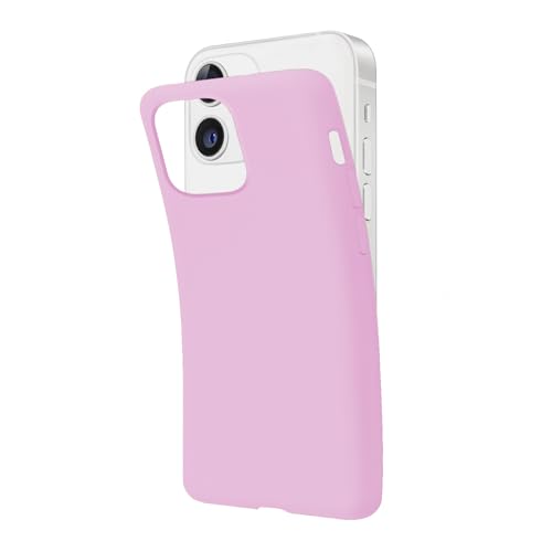 SBS Pokrowiec na iPhone 12/12 Pro różowy różowy różowy Pantone 516 C, miękki i elastyczny pokrowiec na zarysowania, cienki pokrowiec i wygodny do trzymania w kieszeni, pokrowiec kompatybilny z