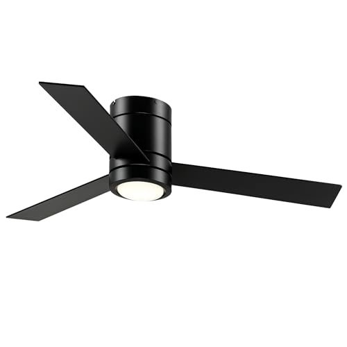 HOMCOM Ventilador de Techo con Luz LED Motor AC 48W Mando a Distancia 112 de Diámetro 3 Velocidades Temporizador 3 Aspas de Madera Silencioso para Dormitorio Salón Comedor 112x112x25 cm Negro HOMCOM Ventilador de Techo con Luz LED Motor AC 48W Mando a Distancia 112 de Diámetro 3 Velocidades Temporizador 3 Aspas de Madera Silencioso para Dormitorio Salón Comedor 112x112x25 cm Negro
