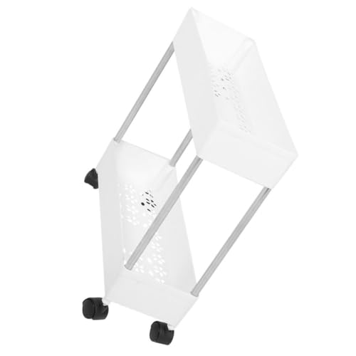 Hemobllo Carrito Ruedas Organizador Multi-nivel de Plástico E Hierro, Diseño Simple y Elegante, Ahorro de Espacio para Cocina y Baño