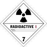 Radioactive Category I Label, Roll of 500