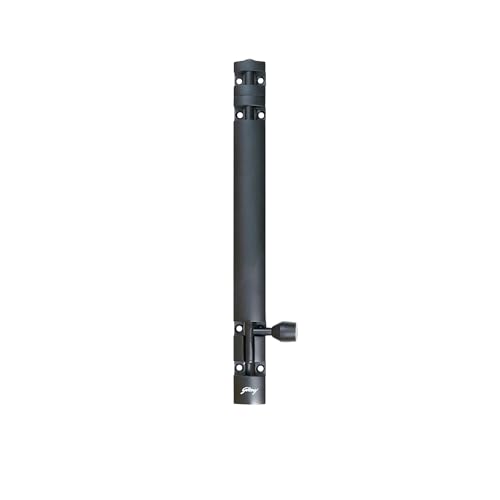 Image of Godrej Door Fittings | 10 inch Tower Bolt | Premium Matte Black Finish | Kundi for Better Grip & Easy Operation-Chitkani /Chitkini for Main Door, Bedroom, Bathroom, Wardrobe| Pack of 2|1 Year Warranty