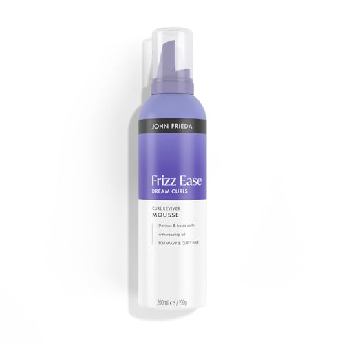 John Frieda Frizz Ease Dream Curls Curl Reviver Mousse 200ml. Styling Foam for Curly Hair Soft Hold Wavy Definition and Anti Frizz Control