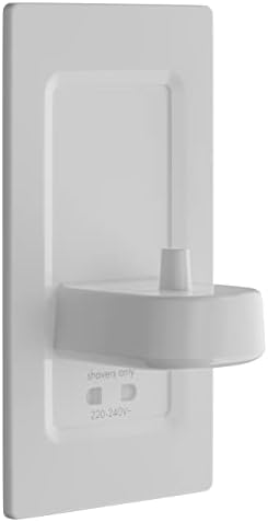 in-Wall Twin Electronic Toothbrush Charger by ProofVision Compatible with Oral B/Braun Electric Toothbrushes. Fascia Plate in a 3 Colour Choices (Brushed Chrome)
