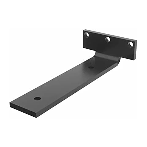 Floating Shelf Brackets, 4 Pcs of 8 inch Heavy Duty Industrial Shelf Bracket, Black Metal L Brackets for Shelves Support DIY(1/5 Inch Thicked) Cover