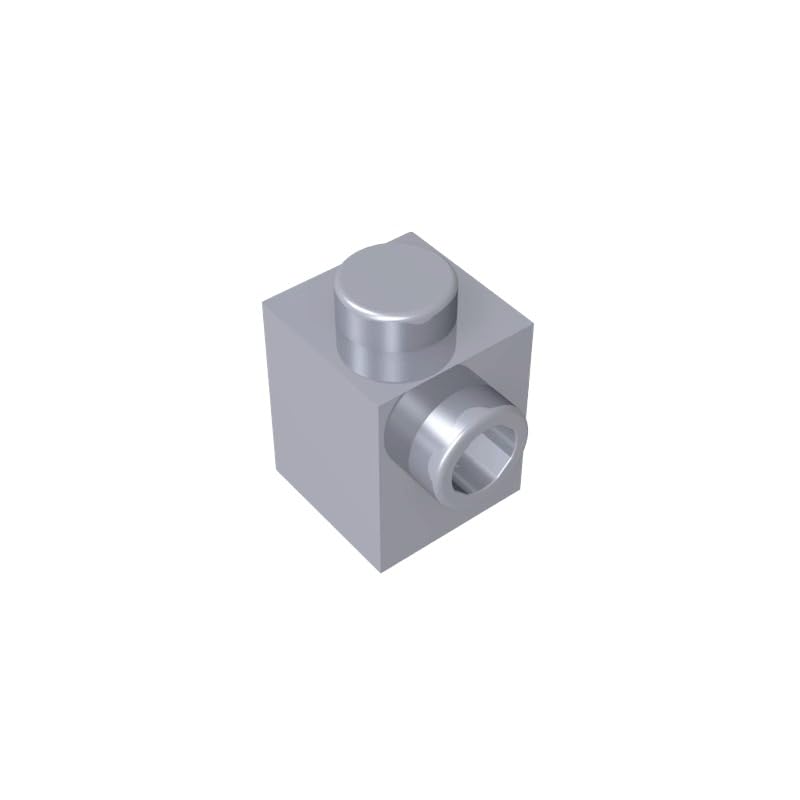 Gobricks GDS-635 Brick Special 1x1 with Stud on 1 Side 50PCS Compatible with Lego Toy 87087 DIY Parts and MOC Components for Major Brick Brands Color:Flat Silver โ image 1