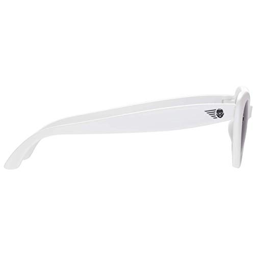 Babiators Children’s Cat-Eye Shaped Uv Sunglasses - Bendable, Flexible, Durable, Baby Safe |Wicked White, Ages 0-2 #TOP2