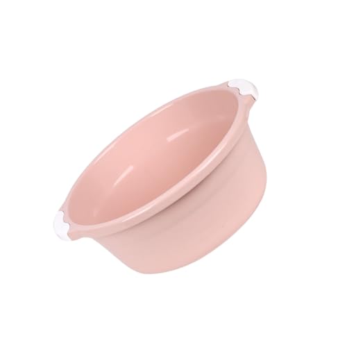 BRIGHTFUFU 2個 家用大型プラスチック洗面器 北欧ピンク色 滑り止め底付き バスルームやキッチンに 多用途で環境に優しい