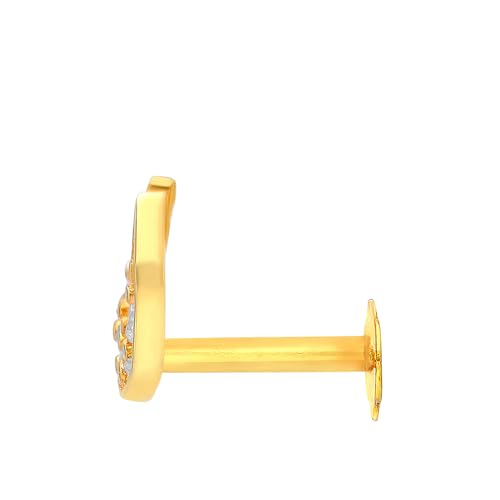 Malabar Gold & Diamonds Yellow Gold Nose Pin for Women 22 k | 22k BIS Hallmark (916) Nose Stud for Women and Girls with Piercing - Image 3