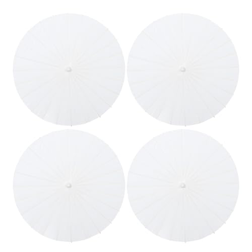 Parapluie Papier Blanc Mariage Lot de 4 Accessoire Déco de Table et Shooting Photo EVJF