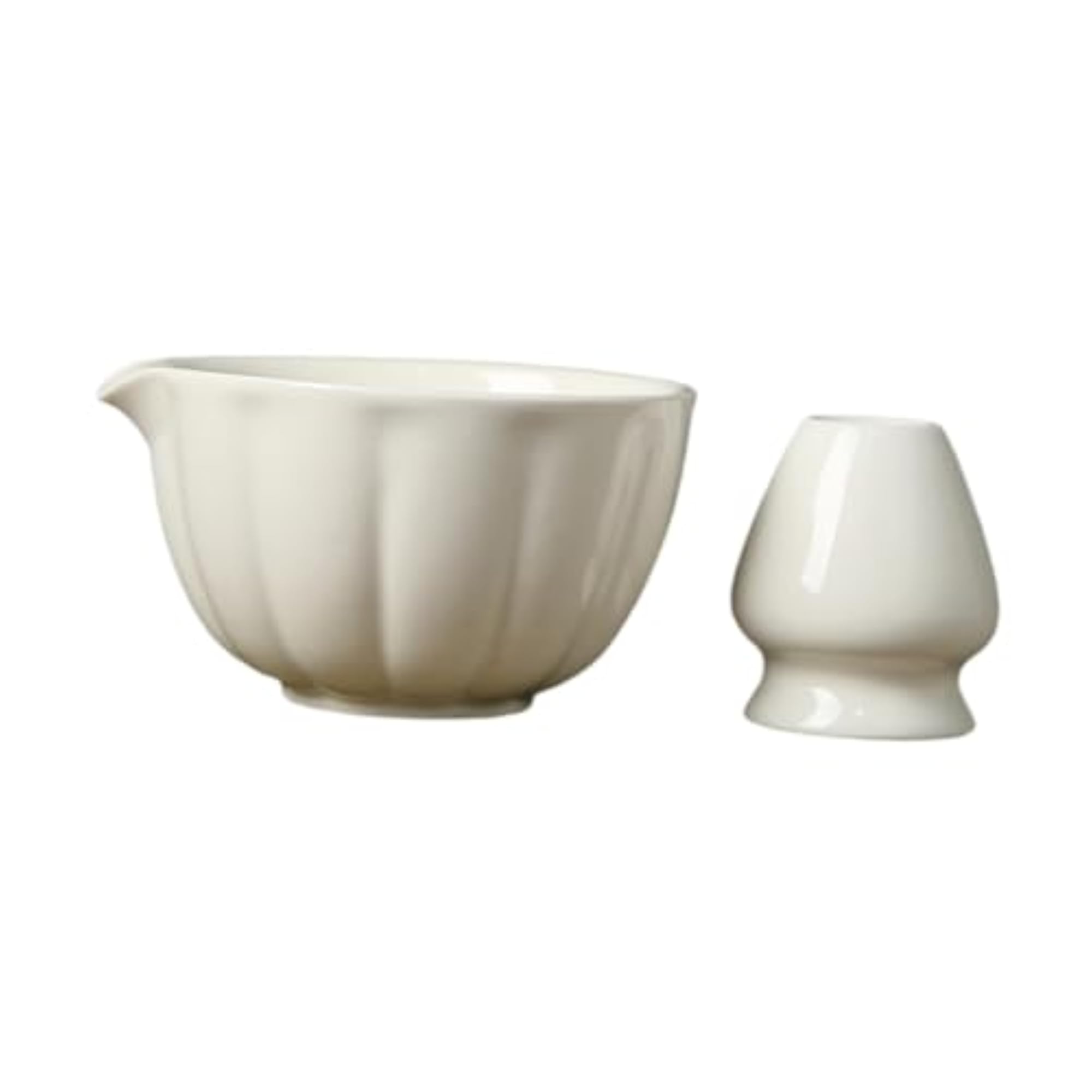 Ceramic Matcha Bowl for Japanese Preparation, White