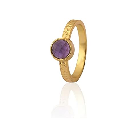 Handmade Purple Amethyst Bezel Set Ring Cover
