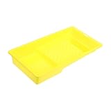 INOOMP Plastic Paint Roller Tray Paint Holder Plate 4-inch Yellow Tool for Home Supplies