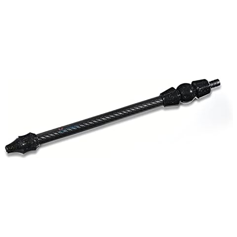 Hookah Hose Handle Mouthpiece Part - Kitosun Hookah Accessories 100% Carbon Fiber Sleeve Shisha Handle with Resin Mouth Pieces Ergonomic Designed Universal Elegant (Black+Gold Flakes) Cover
