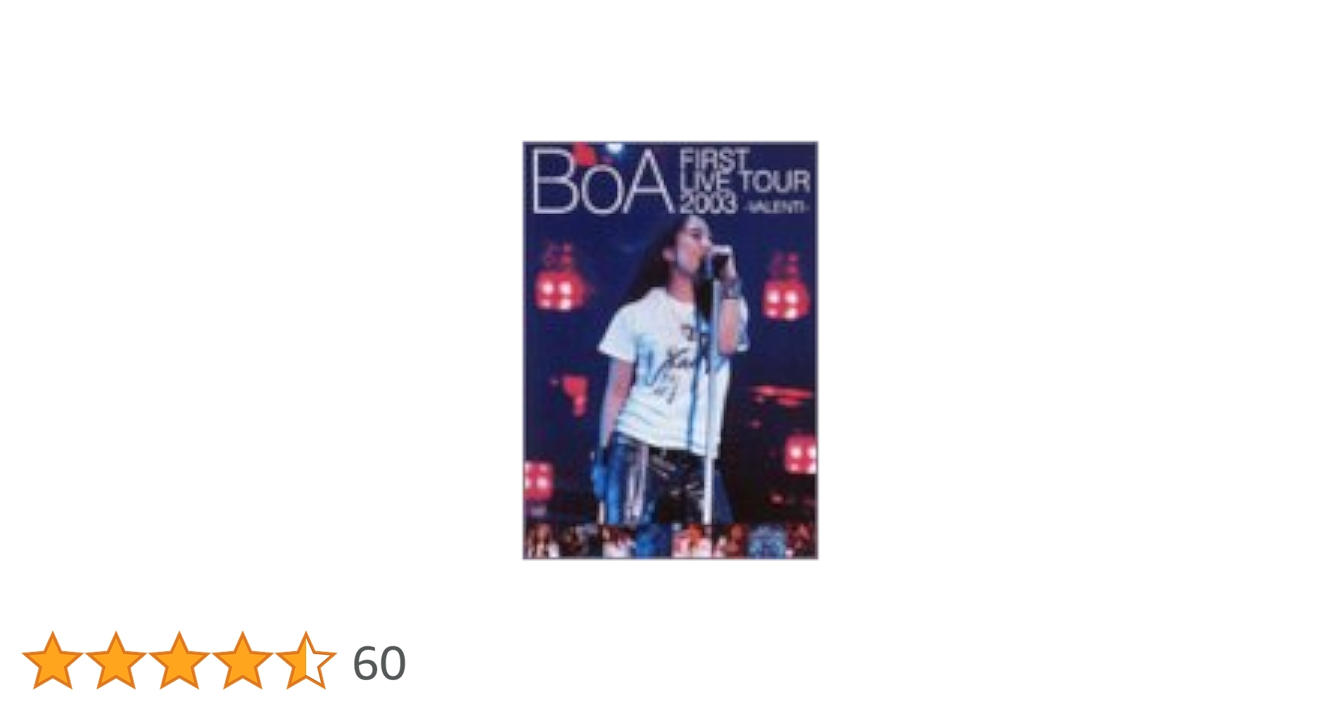 Amazon.co.jp: BoA 1st LIVE TOUR 2003～VALENTI～ [DVD] : BoA: DVD