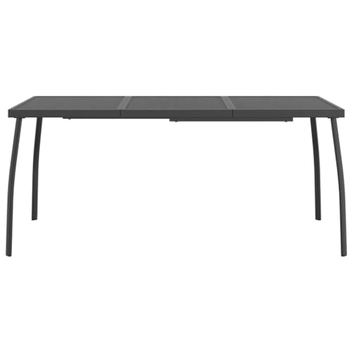 Vidaxl Tavolo Da Giardino Antracite 165X80X72 Cm Rete D'acciaio - 5