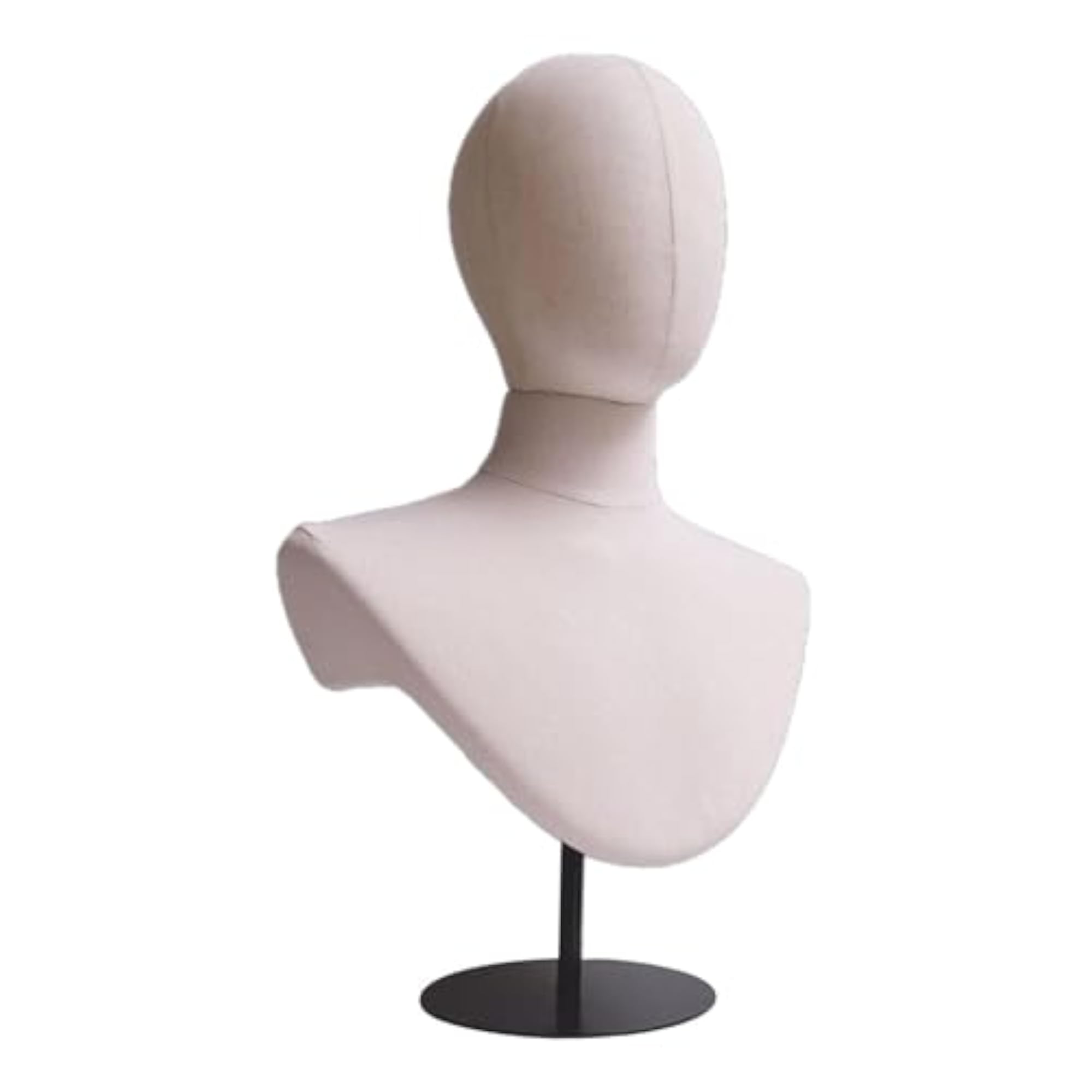 Hat Display Stand Metal Base Modern Mannequin Head Black
