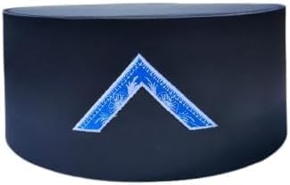 Masonic Worshipful Officer Crown Cap - Black & Blue Cap