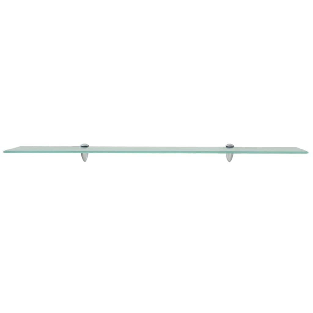 vidaXL Wall Floating Shelf Panel Glass Sheet Plate Storage Room Shelving Display, Transparent, 100 x 10 cm - Image 3