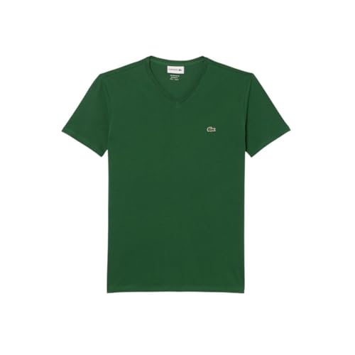 Lacoste Mens Short Sleeve V-Neck Pima Cotton Jersey T-Shirt