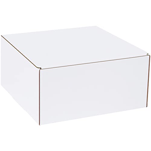 Box Usa Corrugated Cardboard Literature Mailers, 12 X 12 X 6 Inches, Tuck Top One-Piece, Die-Cut Shipping Boxes, Large White Mailing Boxes (Pack Of 50) #TOP5