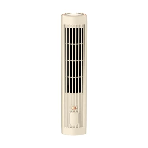 Ventilador de torre de ventilador de pared silencioso USB con 3 velocidades de viento, pequeño, sin aspas, para habitación, dormitorio, hogar, campamento al aire libre, fresco (B, talla única)