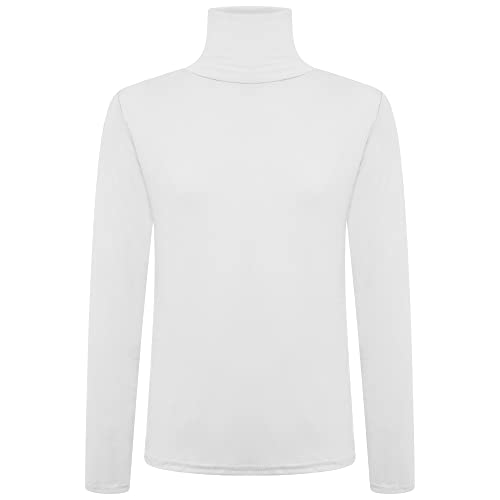 Image of Loxdonz Girls Long Sleeve Turtleneck Tee Shirt Kids Casual High Neck Tops T-Shirts | Youth Size 3-14