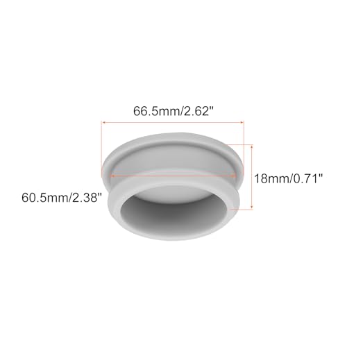 Image of Snap in Locking Hole Plugs Rubber Panel Seal Cover Drilled Silicone Caps, [for Kitchen Rubber, Waterproof Sealing Plugs] - 60.5mm /2.38in /Gray /2Pcs