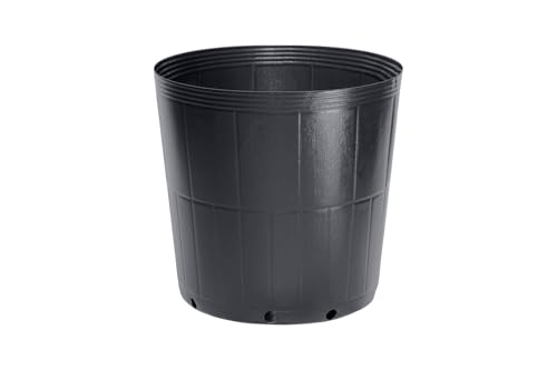 5 Vaso Plástico para Mudas, 18 Litros, Preto, Flexivel
