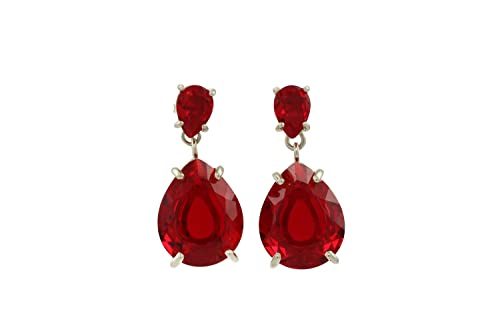 Boucles d'oreilles rubis faites main bijoux pierre de naissance