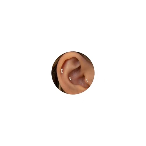 NONTAI Tragus Piercing Jewelry Titanium 16G Threadless CZ...