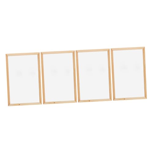 HOMSFOU 4 Piezas Escritorio Borrable Reutilizable Pequeño Tablero Escritura Portátil Pizarra Mesa Notas Mensajes Dibujo Oficina Aula