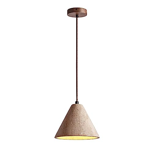Candelabros de travertino amarillo estilo japonés industrial retro enchufe E27 2