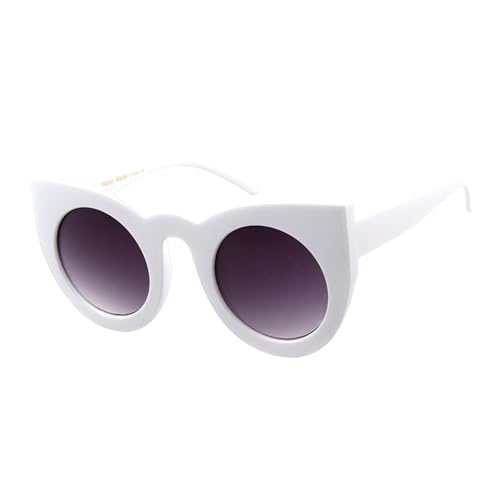 TYUVIVO Cat Eye Sunglasses Vintage White Black Female Cateye Sun