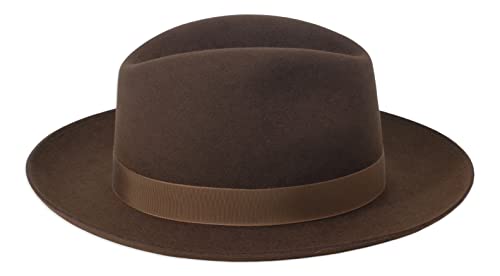 Preisvergleich Produktbild Gamble & Gunn Marlowe Fellfilz Fedora, braun, 52