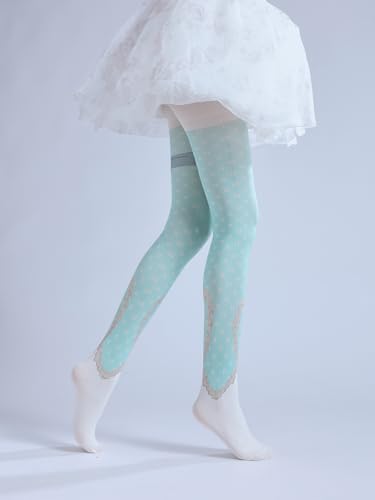 Image of Sahabowi Women's Sheer Tights, Digital Print Designs Stockings