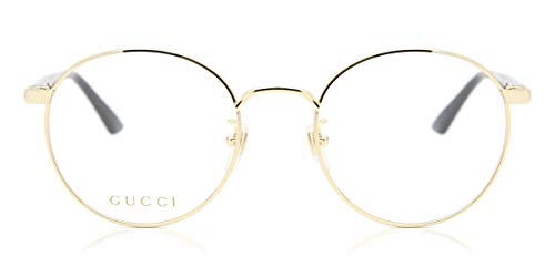 Preisvergleich Produktbild Gucci Unisex Erwachsene GG0297OK-001-52 Brillengestell, Gold-Schwarz, 52