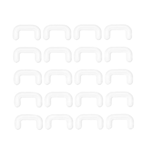 DATOA 20Pcs Clear Septum Rings Retainer 14G/16G Flexible Acrylic U-Shaped Nose Ring Septum Piercing Hider Body Jewelry-14G(1.6mm)