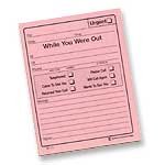 Adams 248963 While You Were Out Message Pads 4.25-Inch X 5.5-Inch Pink 50 Sheets/Pad #TOP27