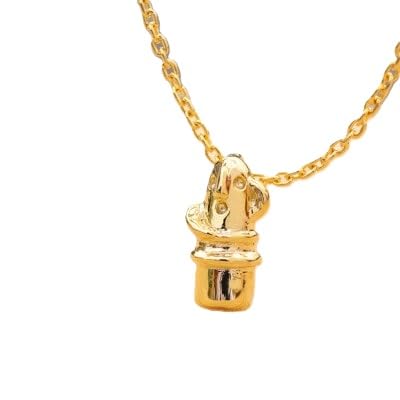 (縄文アクセサリーDo_goods)K18製 コメ踊る埴輪ネックレス 700-091