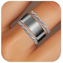 2-Pack 14K Gold Plated Stacking Rings for Oura Ring Gen 4/Gen 3, Cubic Zirconia Twisted Rope Eternity Band for Women