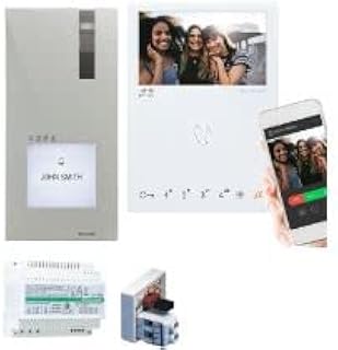 Comelit Video-Gegensprechanlage Quad 2 Drähte und Monitor innen, Mini Freisprecheinrichtung, WLAN, Fernzugriff
