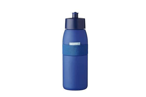 Mepal - Botella Deportiva Ellipse - Práctica Botella de Agua para Deporte y Ocio - Botella Gimnasio Deportiva con Boquilla Blanda - Apta para Lavavajillas y Sin BPA - 500 ml - Vivid blue