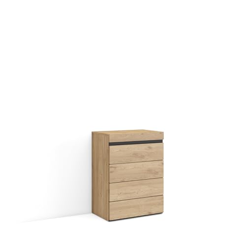 Skraut Home | Commode, Buffet, Armoire | Meuble de Rangement | 57x75x35 cm | Chambre à Coucher, pièce | Armoire à Tiroirs | Style Moderne | Chêne