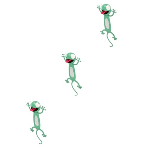 Lot de 3 marque-pages 3D Gecko : idée cadeau ludique pour la rentrée